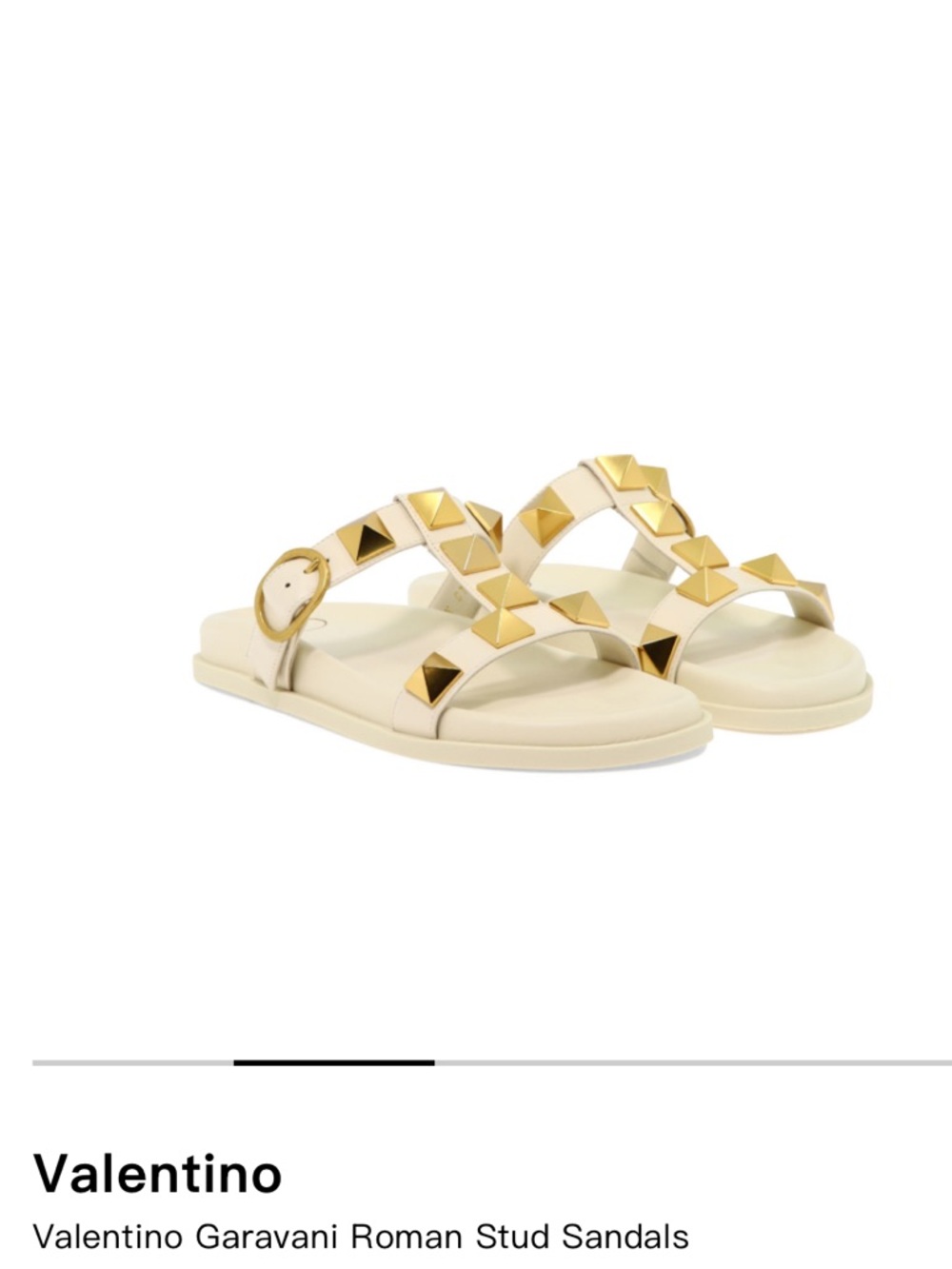 Valentino Garavani Roman Stud slide sandals Size EU40/US10